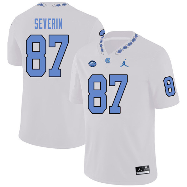 Jordan Brand Men #87 Paul Severin North Carolina Tar Heels College Football Jerseys Sale-White